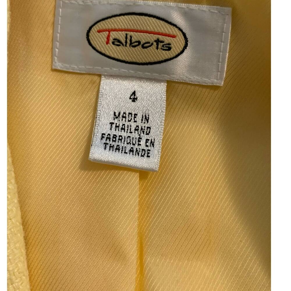 Talbots Pale Yellow Single-Button Blazer - Picture 3 of 9